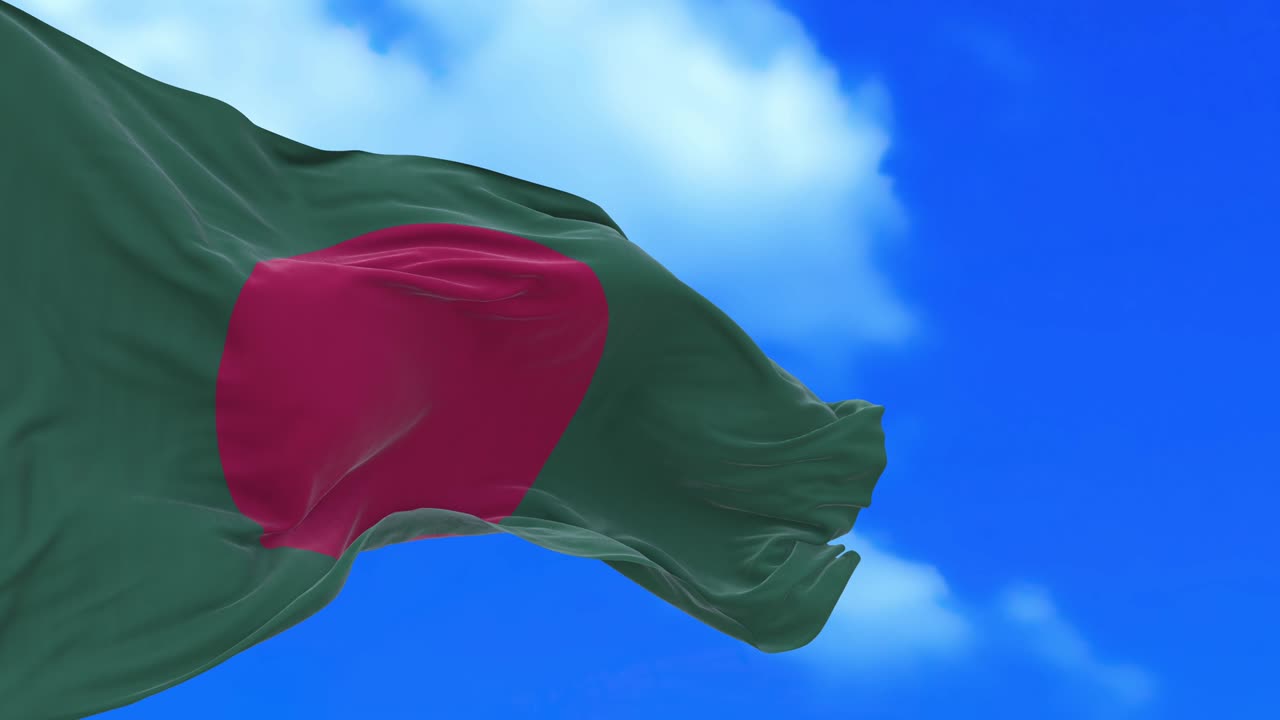 un bucle sin costuras de la bandera de bangladesh.
