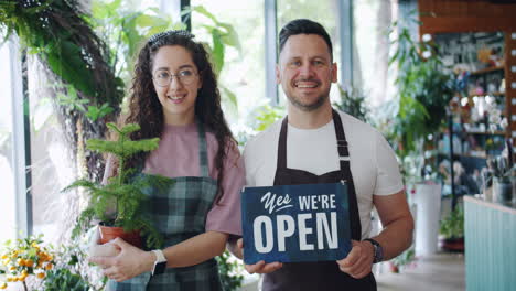 friendly florist shop owners