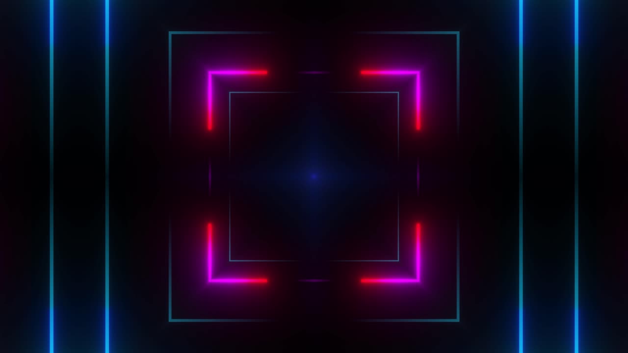 Neon Geometric Tunnel