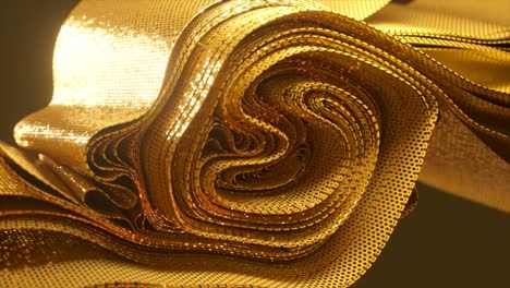 golden rolled fabric