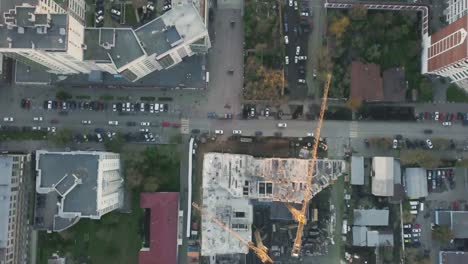 vista aérea del sitio de construcción de la ciudad