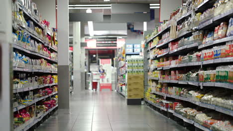 supermarket section with products