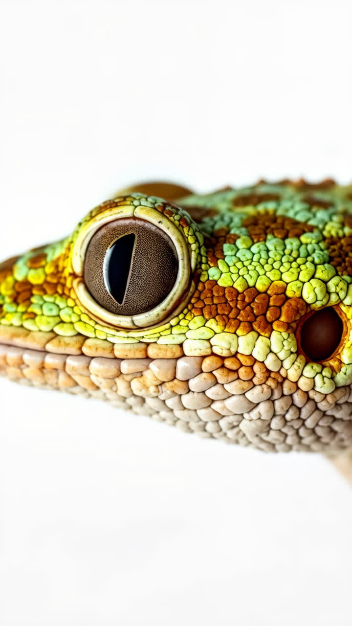 Detailed Macro Shot of a Gecko's Head