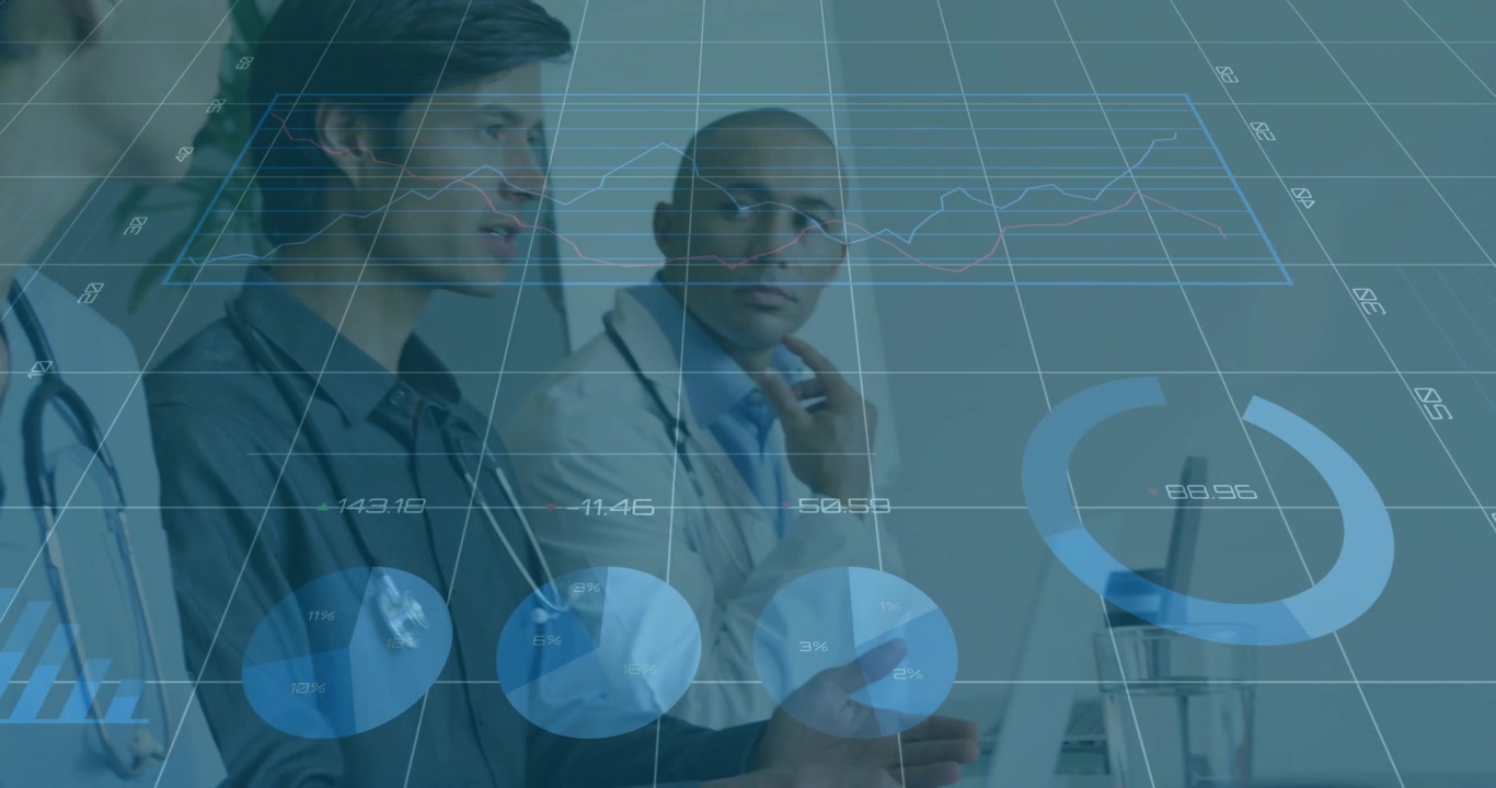 Medical Professionals Discussing Data in a Modern Hospital Meeting