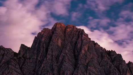 majestic mountain peaks at sunset/sunrise