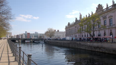 the german historical museum next to spree river on museum island