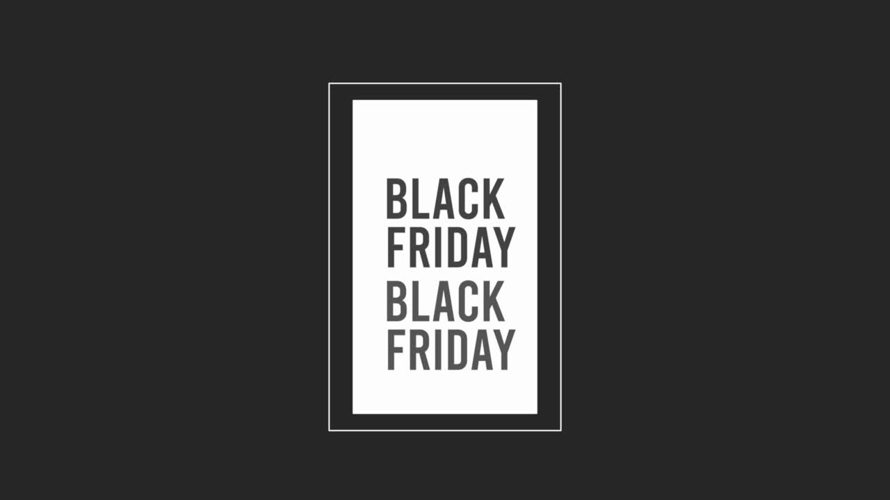Black Friday in cornice bianca su sfumatura nera moderna