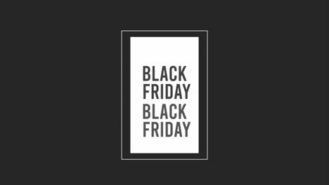 black friday in white frame on modern black gradient