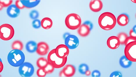 beliebte social-media-ikonen sind auf blauem hintergrund.
