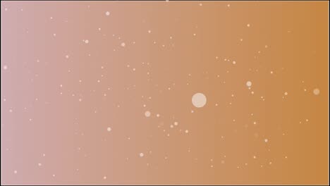 particles circle rotate on color background. glittering particles with bokeh.