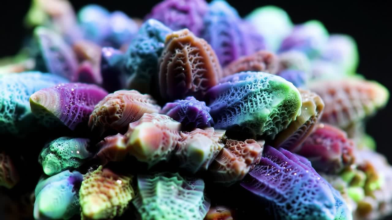 Colorful Macro Close-up of a Unique Geometric Structure