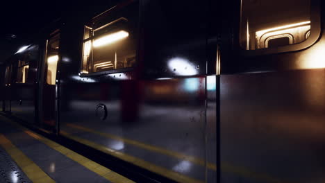 vieja estación de tren de metro vacía