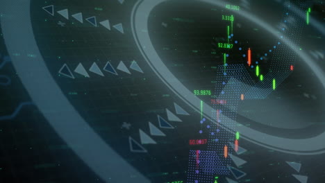 Animación-Del-Procesamiento-De-Datos-Y-Escaneo-De-Alcance-Sobre-Fondo-Negro