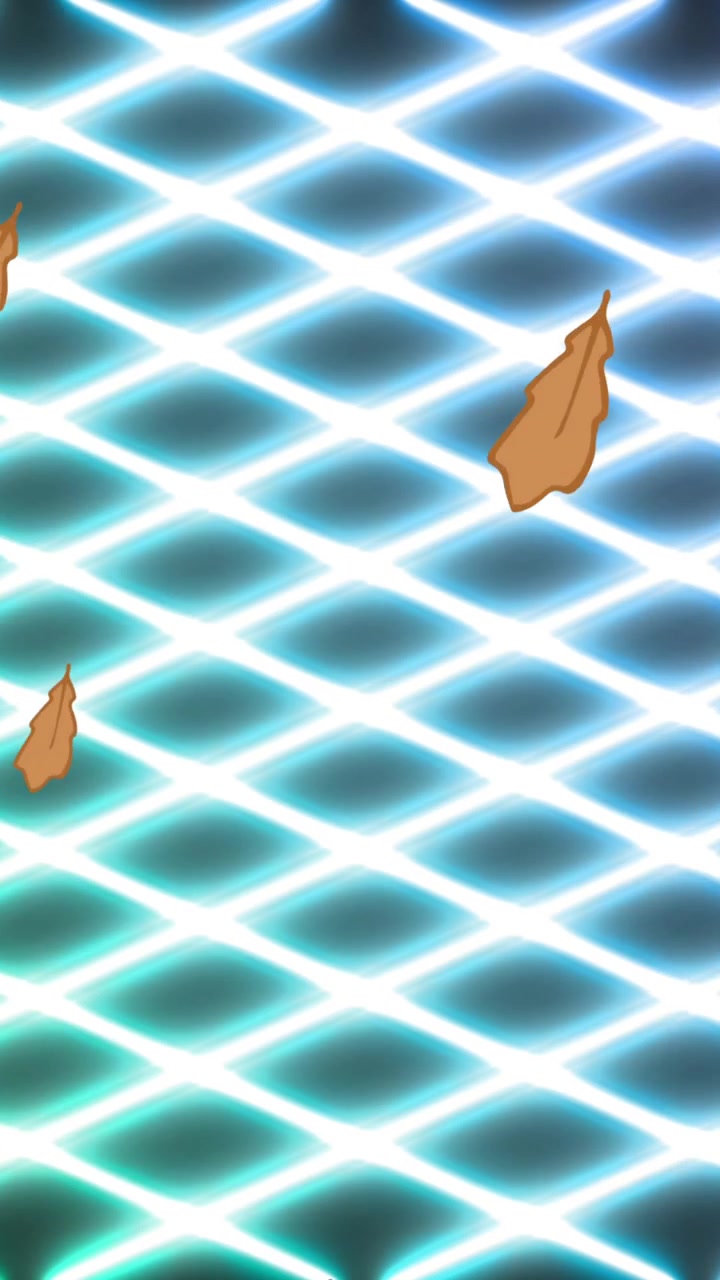 This video shows a digital animation of multiple autumn leaves falling against a black background