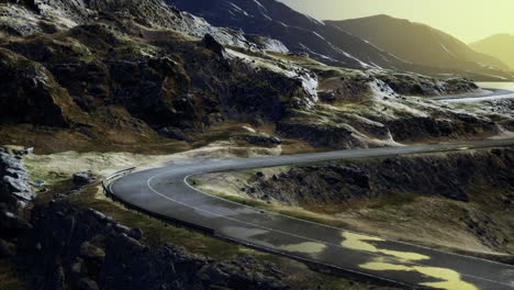 Empty,-winding-road-towards-the-white-sands