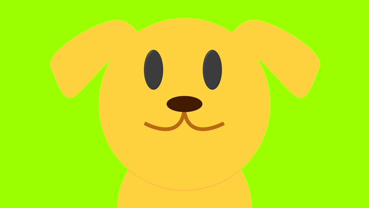 귀여운 만화 개 골든 라브라도 루프의 클로즈업