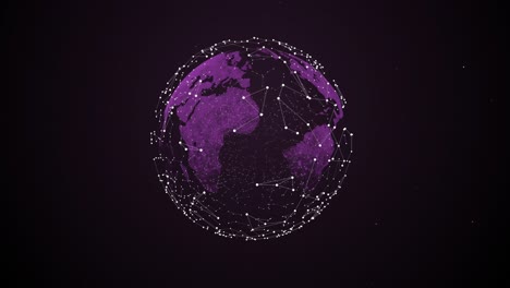 planeta virtual cubierto de conexiones comerciales en todo el mundo.