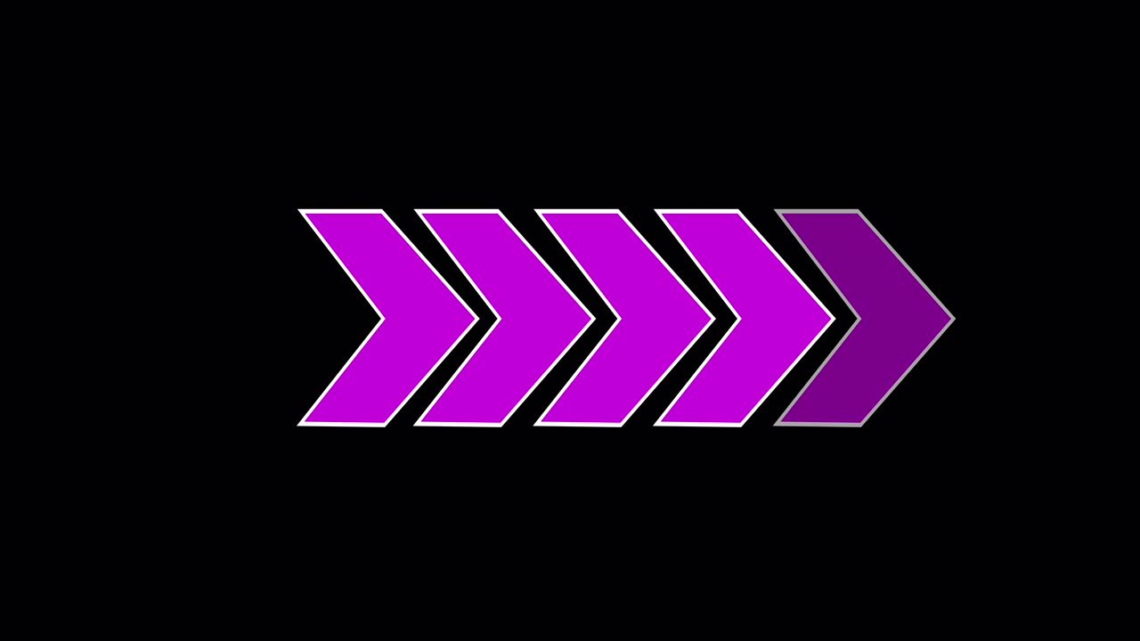 Animating Purple Chevron Arrows on a Black Background