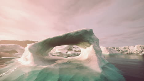 iceberg arch in the arctic