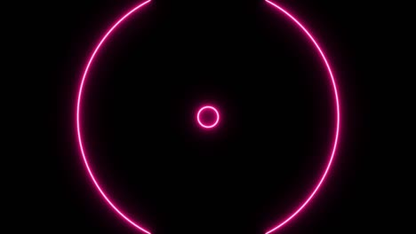 hotpink círculo de neón onda de energía de luz efecto de superposición bucle
