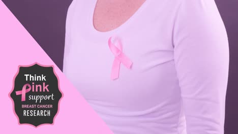 Animation-of-breast-cancer-awareness-text-over-caucasian-woman