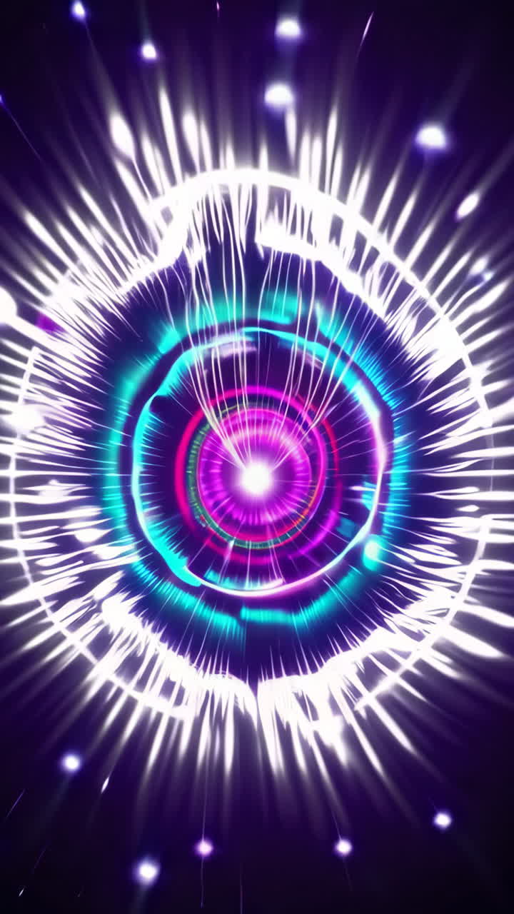 Abstract Glowing Spiral and Burst