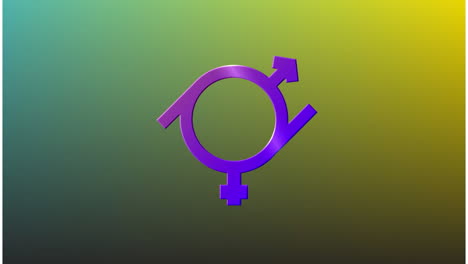 animation of heterosexual symbol over green background