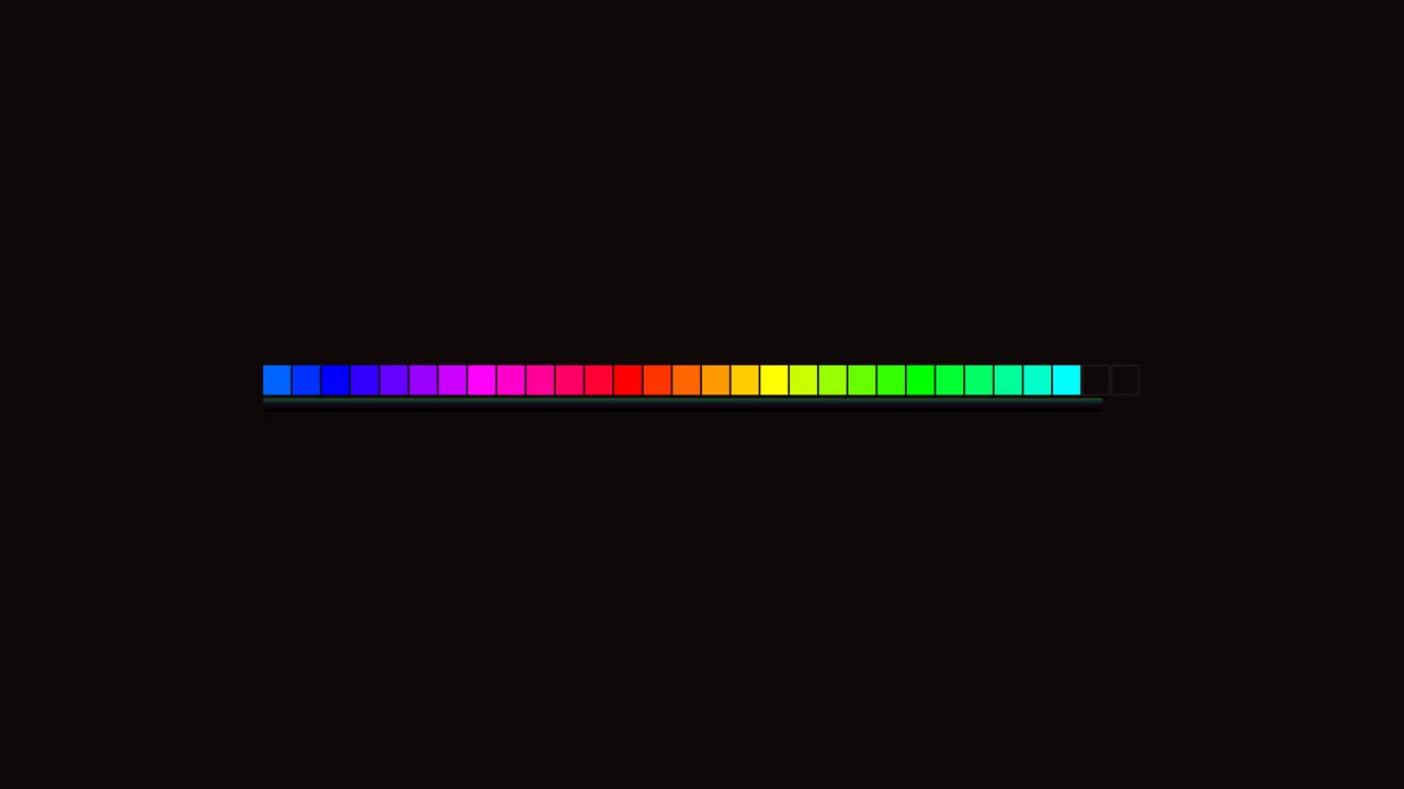 A colorful progress bar with a gradient design goes from red to purple. It is suitable for video creators needing visual loading elements to enhance their projects