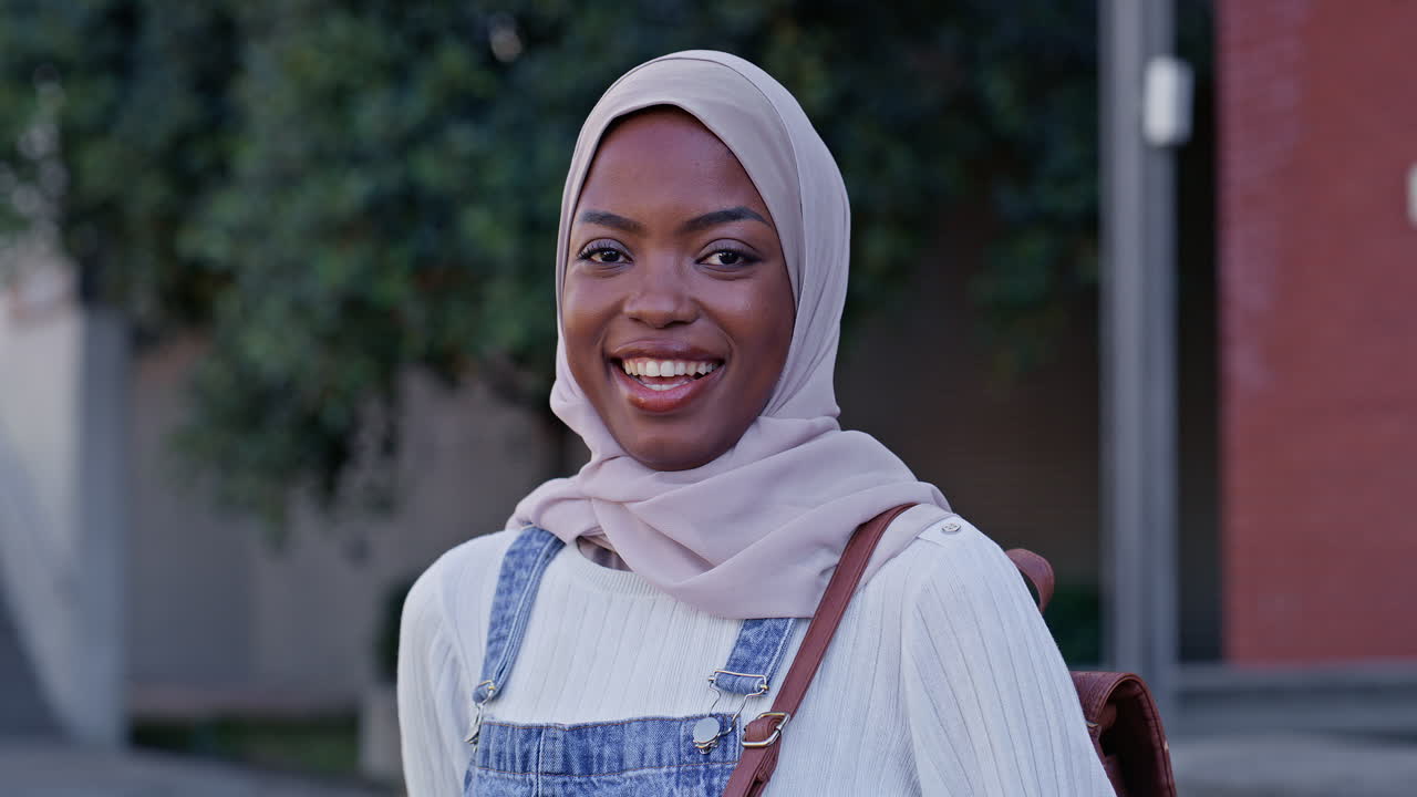 Portrait of a young woman wearing a hijab