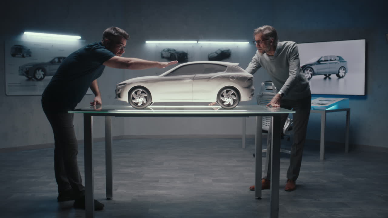 Car Design Review in a Modern Design Studio