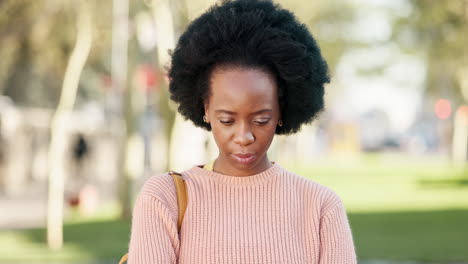 Retrato,-De,-Joven,-Relajarse,-Mujer-Negra,-Con,-Afro