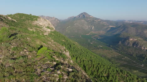 aerial view of a mountain valley