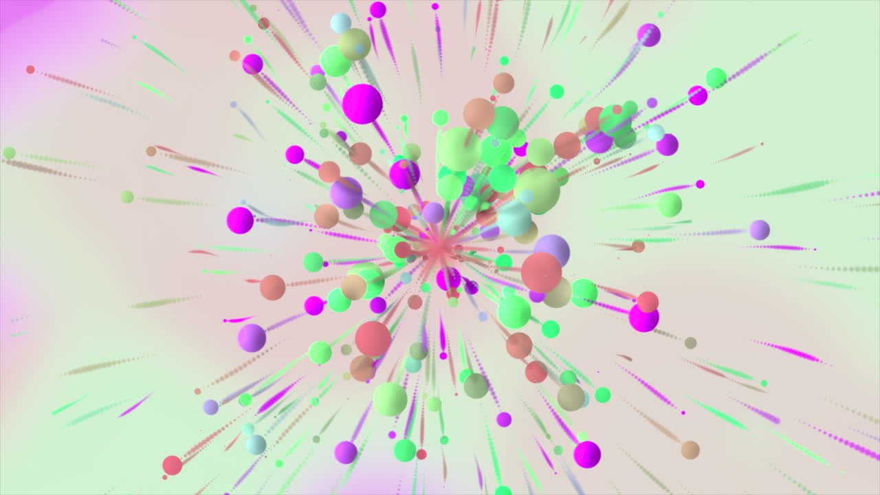 추상적인 다채로운 원의 폭발