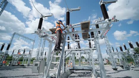 construction of a transformer substation