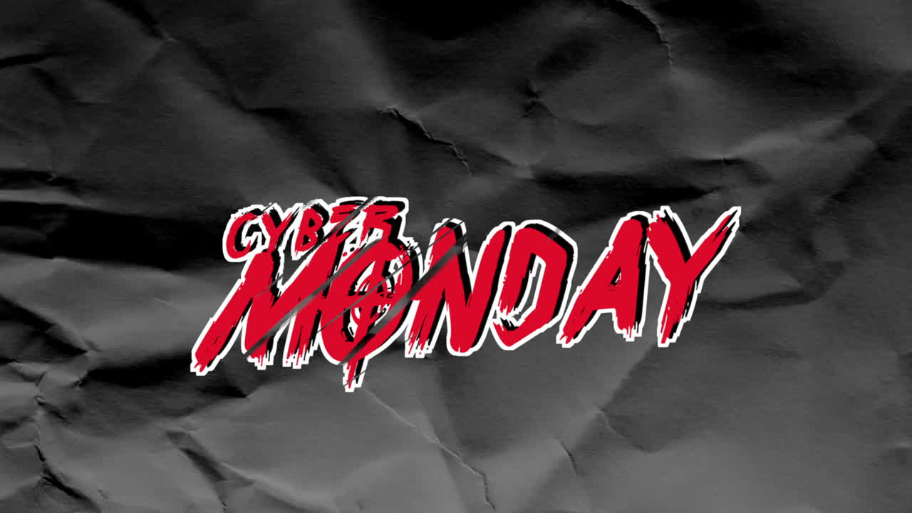 Retro Cyber Monday text on paper hipster texture