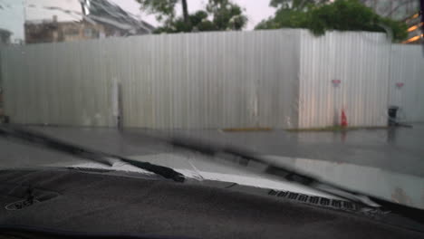 limpiaparabrisas desde el interior del coche