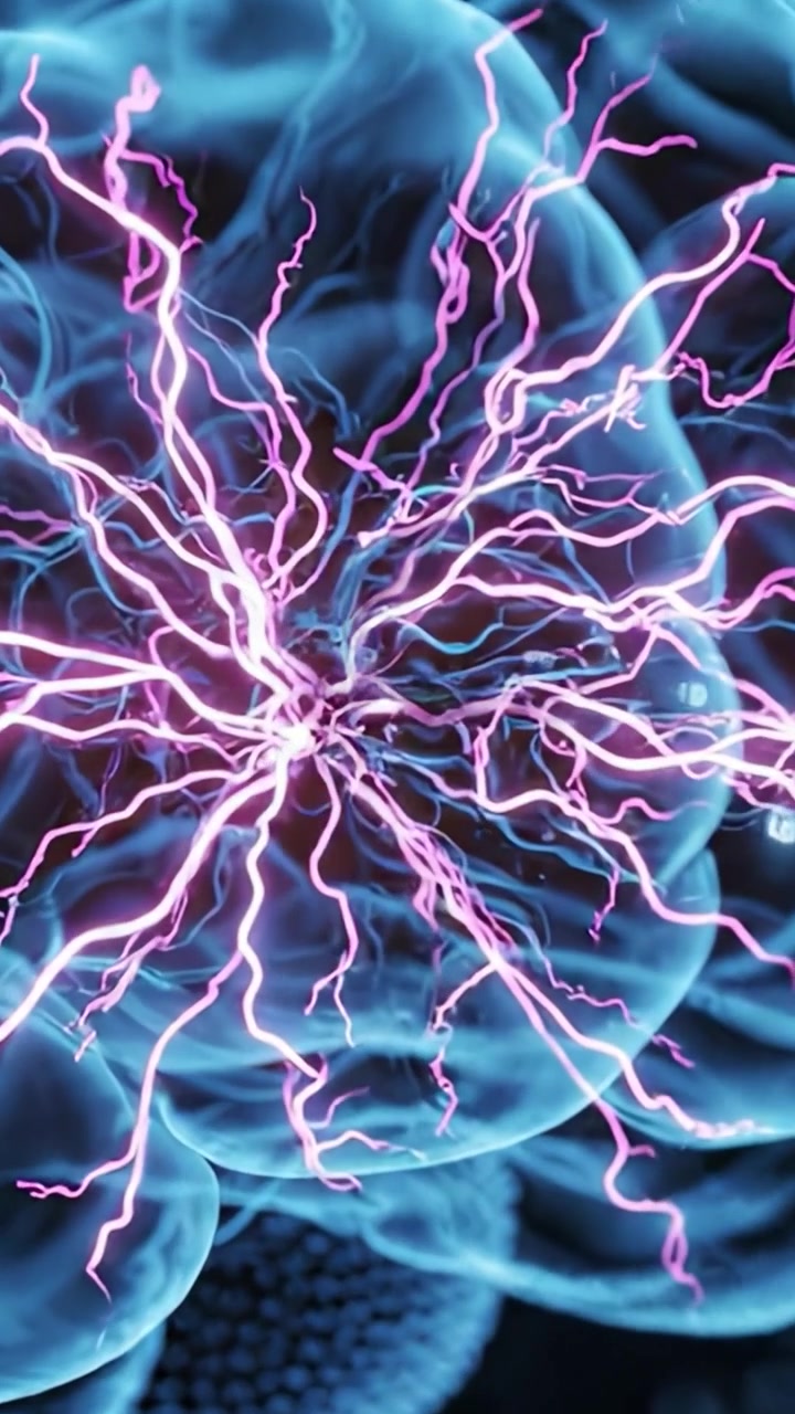 Exploring the Intricacies of the Human Brain: A Journey Through Neural Networks and Cognitive Processes Represented by Dynamic Light and Energy