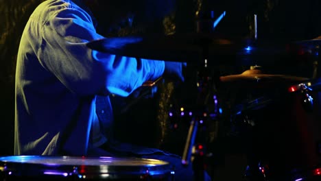 Drummer-playing-on-drum-set-4k