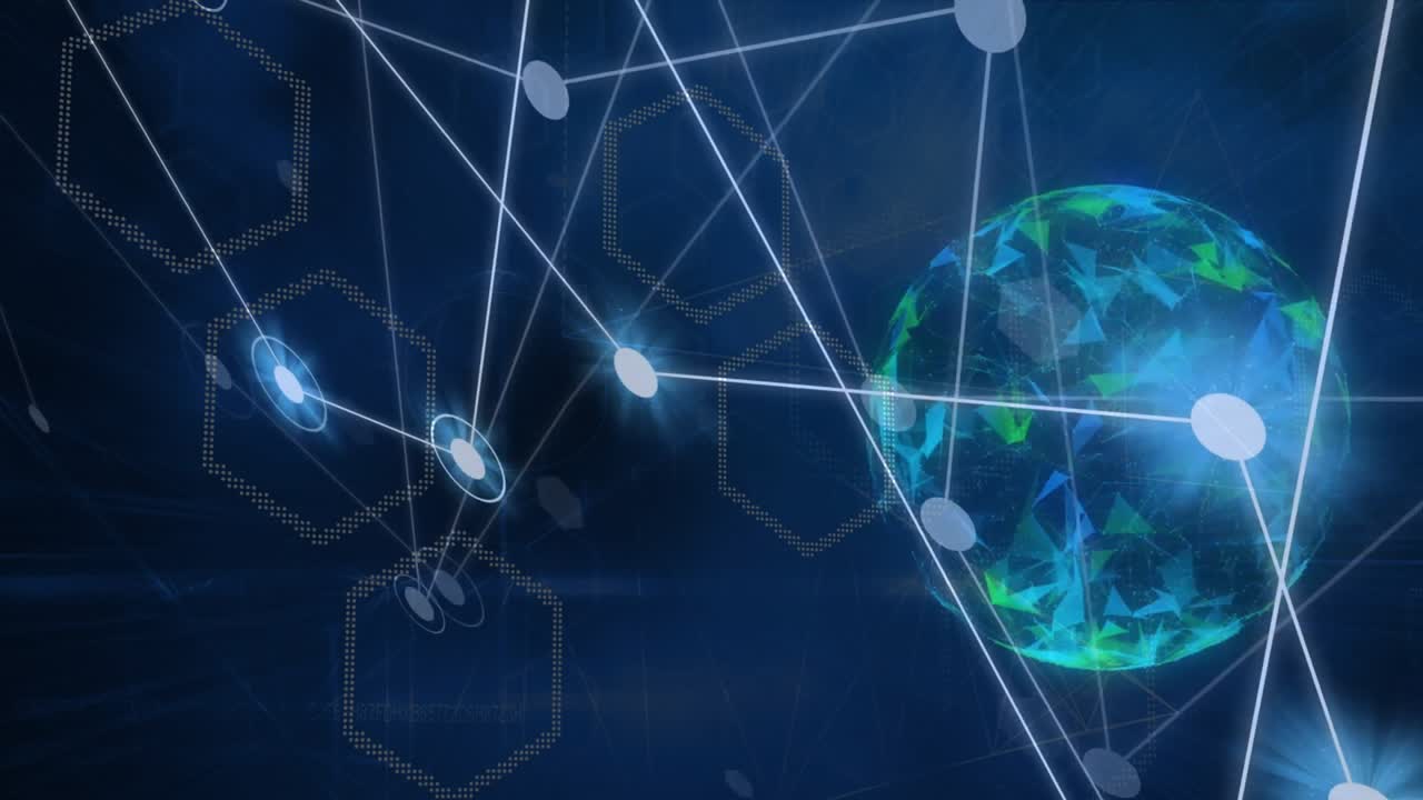 Animation of network of connections over globe