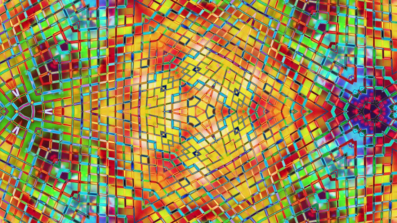 patrón simétrico iridescente líquido como el caleidoscopio con ondas. 3d elegante bucle abstracto bg, estructura ondulada de vidrio líquido brillante con hermosos colores de gradiente. 4k