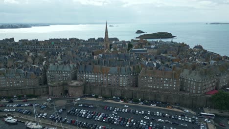 saint-malo cityscape and old port