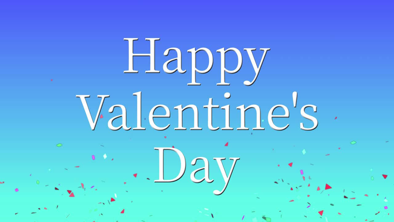 발렌타인 메시지 텍스트 애니메이션 모션 그래픽