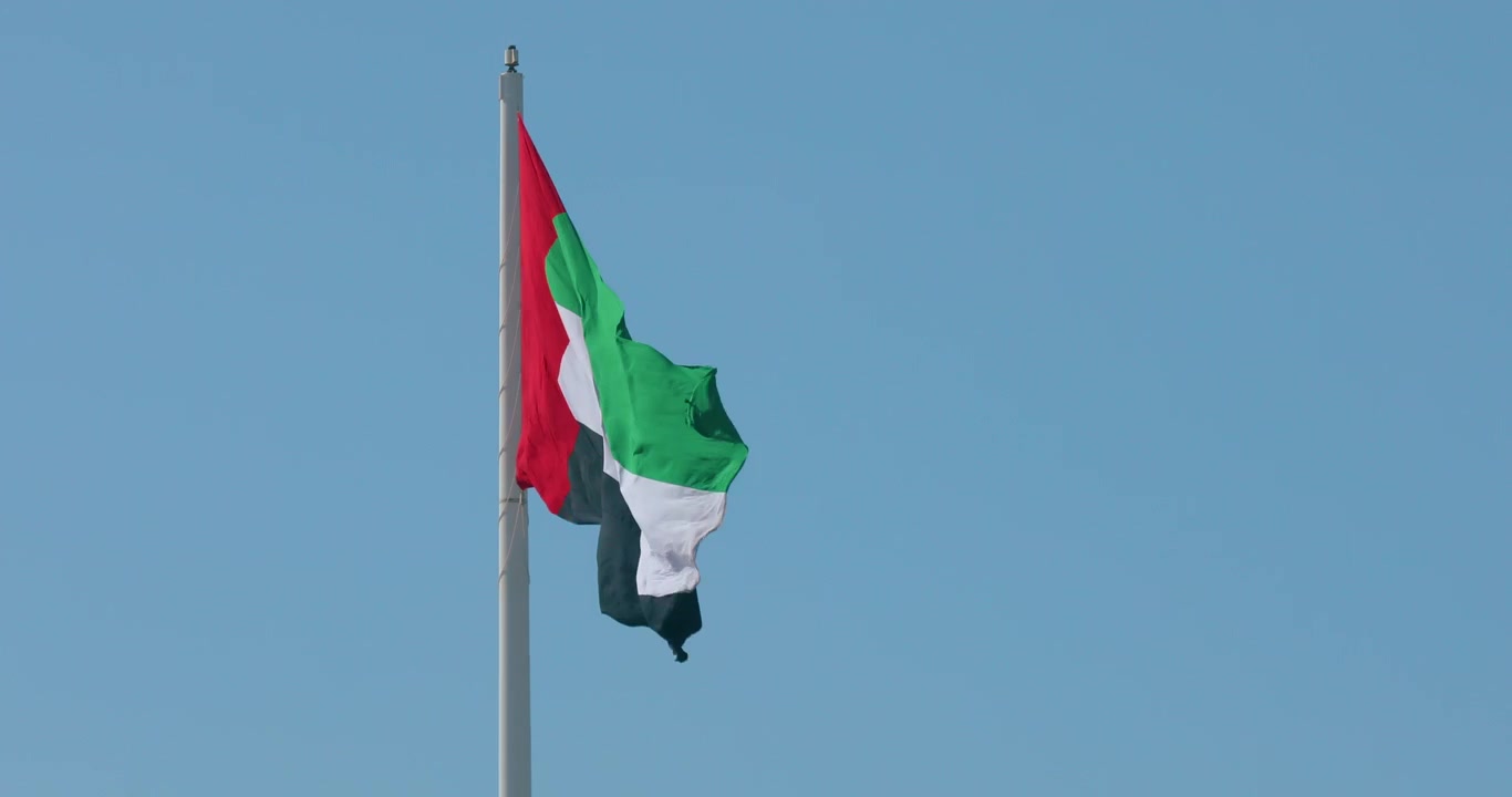 La bandiera degli Emirati Arabi Uniti fu adottata quando lo sceicco Zayed bin Sultan Al Nahyan la issò il 2 dicembre 1971