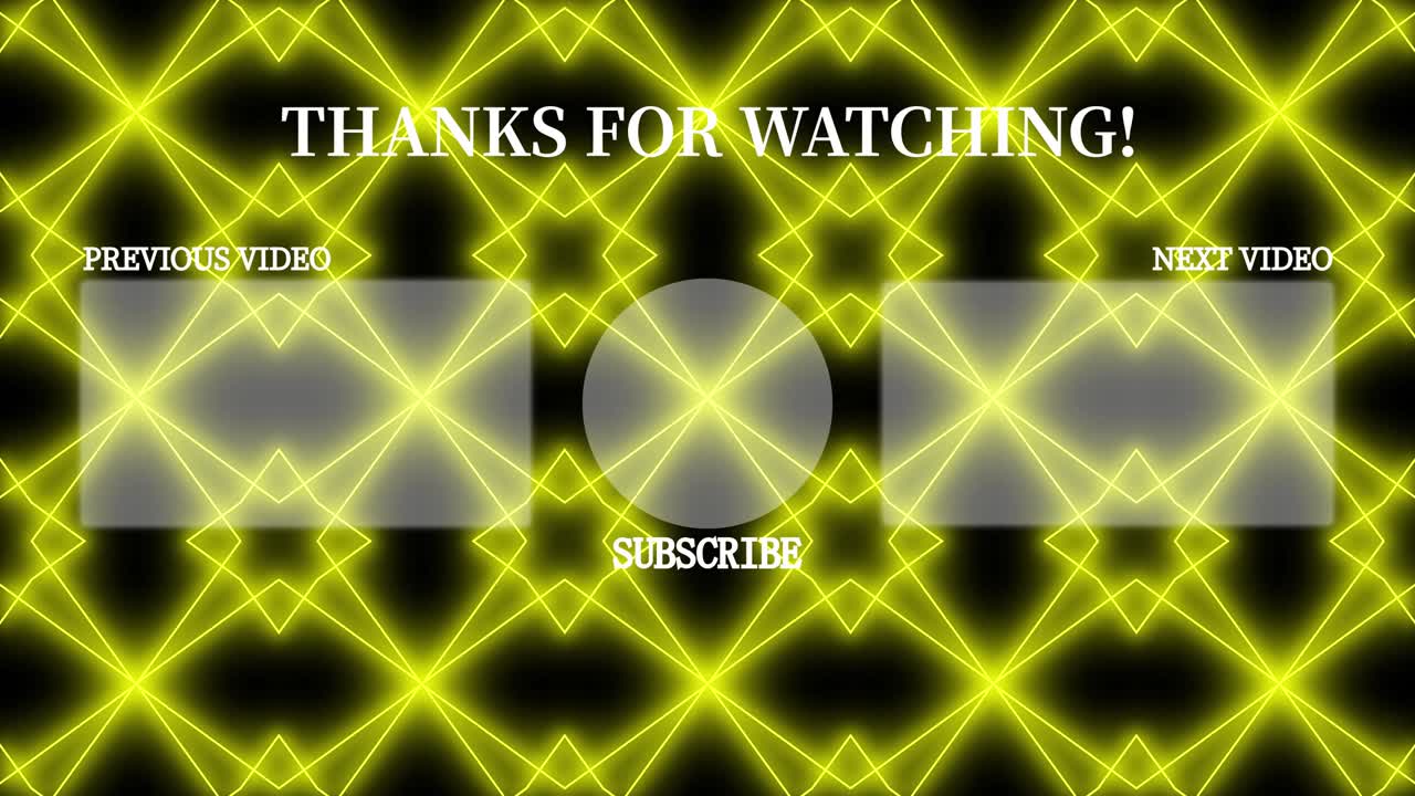 Geometric pattern black background end card motion graphics