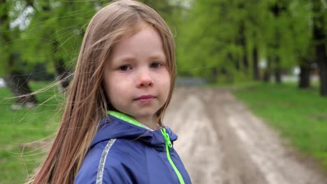 young girl in a park