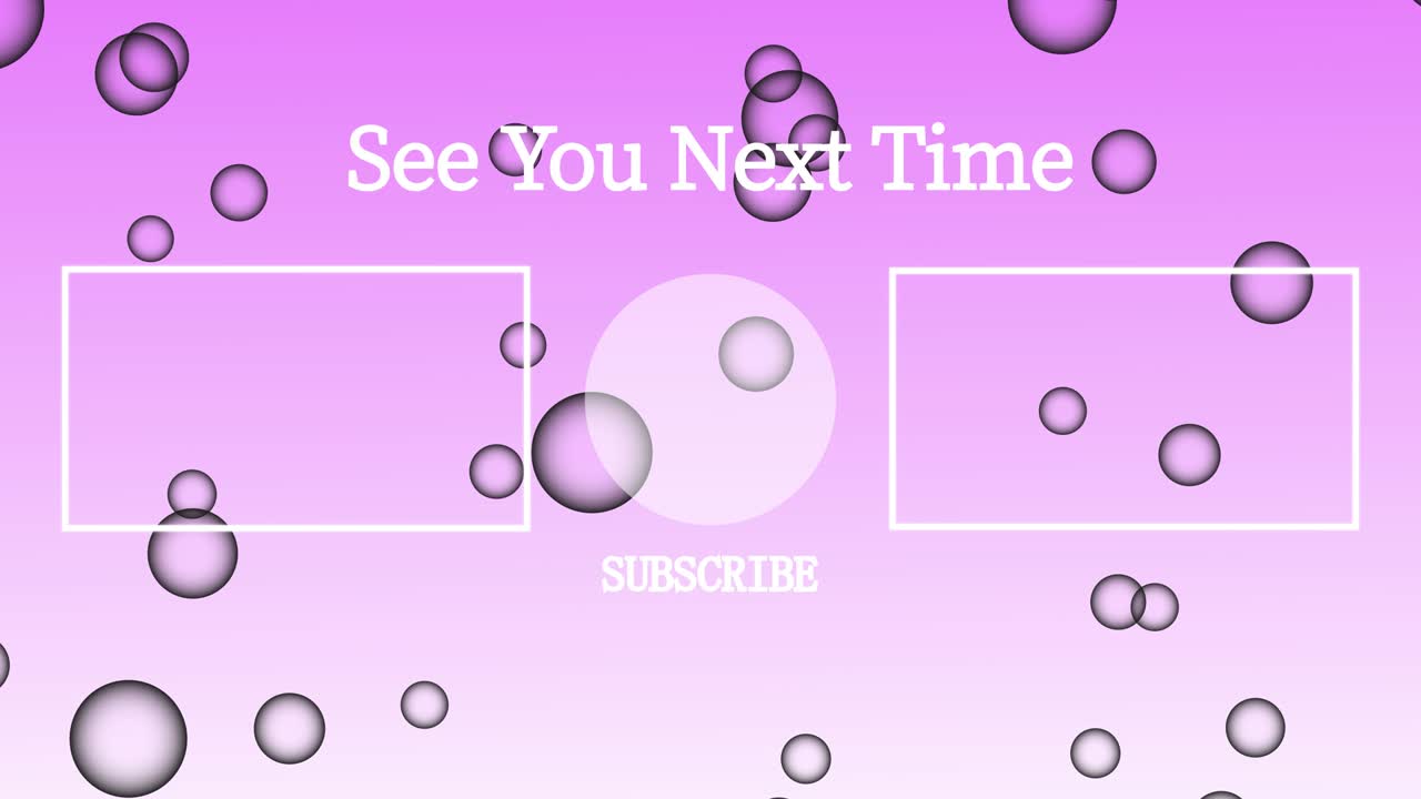 버블 시 엔드 카드 엔딩 스크린 모션 그래픽