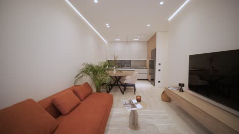 modern open-concept apartment interior