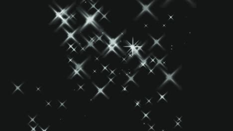 animación de partículas de estrellas brillantes gráficos de movimiento