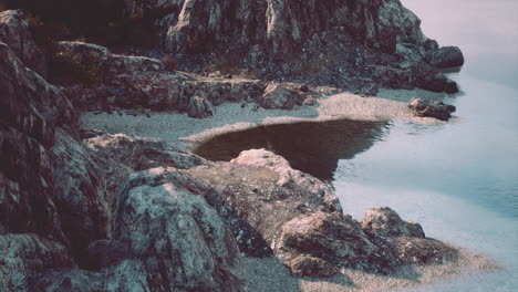 rocky beach by the ocean