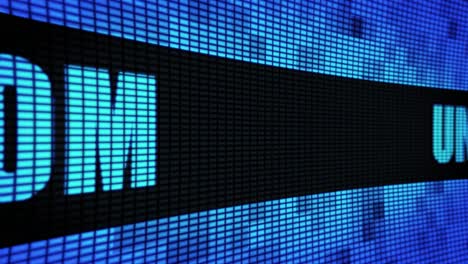 digital display showing website address and the uk